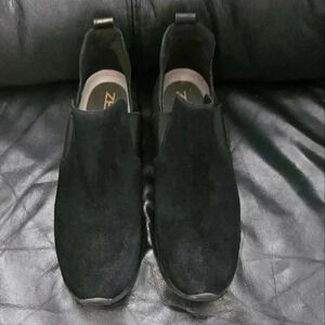 Cole Haan Womens Grand Zero Suede Black Slip on Sneaker boot Shoe Size 9  US
